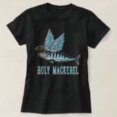 Heilige Makreel Funny Witty Winged Fish Sarcasm Me T-shirt (Design voorkant)
