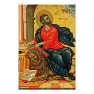 Heilige Marcus, de evangelist orthodoxe icoon Perfect Poster