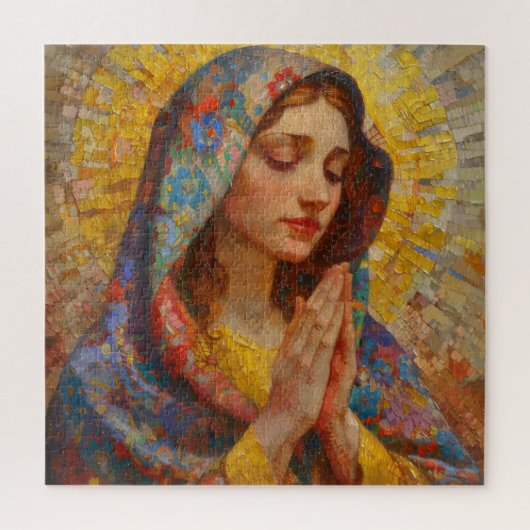 Heilige Maria Gebed Impressionisme Legpuzzel (Verticaal)
