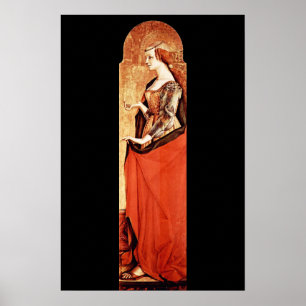 HEILIGE MARIA MAGDALENA 2 Goud, Rood, Zwart Poster