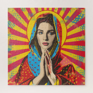 Heilige Maria Religie Pop Kunst Legpuzzel