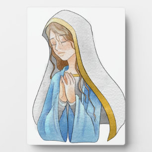 Heilige Maria tafelblad Plaquette met Ezel Fotoplaat