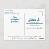 Heilige Michael Aartsengel Bescherming Modern Gebe Briefkaart (Achterkant)