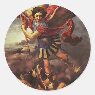 "Heilige Michaël de Aartsengel, verdedig ons in de Ronde Sticker