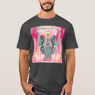 Heilige Moeder van het gebed retro T-shirt
