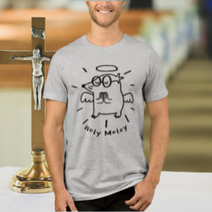 Heilige Moley   Grappige engel-mol illustratie shi Tri-Blend Shirt