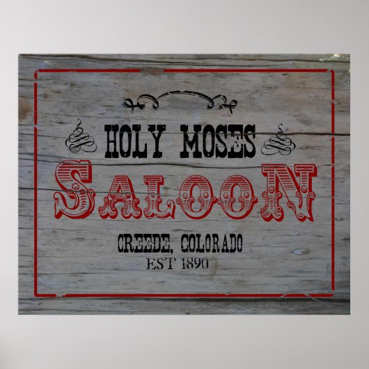 Heilige Moses Saloon Poster (Voorkant)