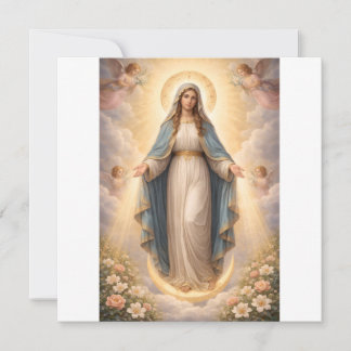 Heilige Mutter Gottes Göttliche Liebe & Schutz´11 Feestdagenkaart