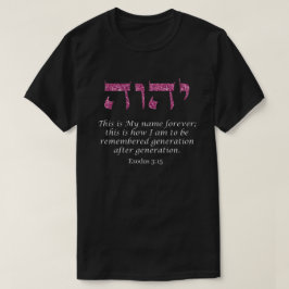 Heilige naam YHWH Gods naam ik ben Roze Glitter T-shirt
