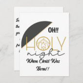 Heilige Nacht Feestdagenkaart (Voorkant / Achterkant)