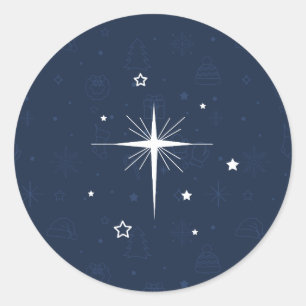 HEILIGE NACHT / Kerststickers Ronde Sticker