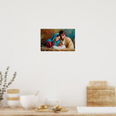 Heilige nacht, zacht licht poster (Keuken)