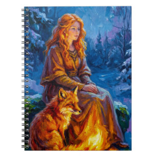 Heilige Natuur: Keltische Godin Brigid Kunst op Ca Notitieboek
