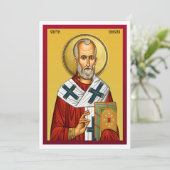 Heilige Nicolaas orthodoxe icoon, Servisch gebed 2 Menu (Staand voorkant)