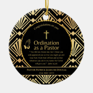 Heilige Nieuw Gewijde Pastor Bijbel Verse Custom Keramisch Ornament