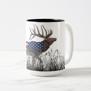 Heilige Noord-Amerikaanse Eland Tweekleurige Koffiemok