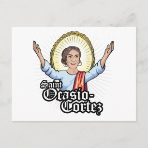 Heilige Ocasio-Cortez Briefkaart