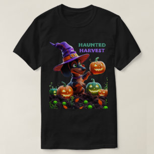 Heilige Oogst – Heksen Dachshund Halloween Tuin T-shirt