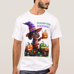 Heilige Oogst – Heksen Dachshund Halloween Tuin T-shirt