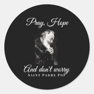 Heilige Padre O Bid Hoop Maak Je Niet Zorgen Katho Ronde Sticker