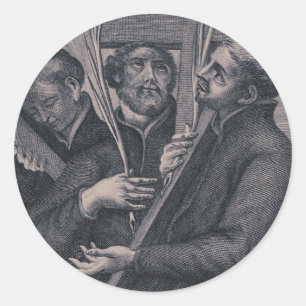 Heilige Paulus Miki Japanse Martelaar Katholieke K Ronde Sticker