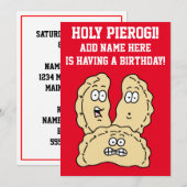 Heilige Pierogi Poolse uitnodiging op de dag van d (Voorkant / Achterkant)