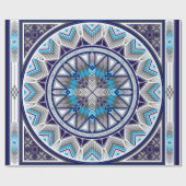 Heilige plaatsen (blauw) cadeaupapier (Vlak)