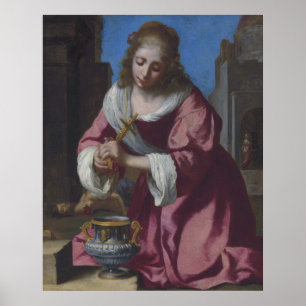 Heilige Praxedis - Vermeer (1655) Poster