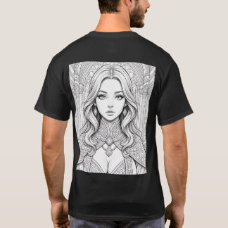 Heilige Priesteres van Licht – Lijn Kunst T-Shirt