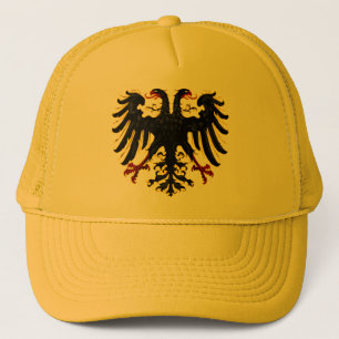 Heilige Roomse Rijk Embleem op gele Trucker Hat Pet