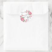 Heilige Rosary Roses Floral Cross Ronde Sticker (Tas)