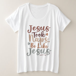 Heilige Rust - Mark 4:38 Christelijk ontwerp Grote Maat T-shirt