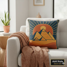 Heilige Scarab Amulet Gouden Ontwerp Kussen