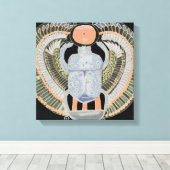 Heilige Scarab Beetle Canvas Afdruk (Insitu (Houten vloer))