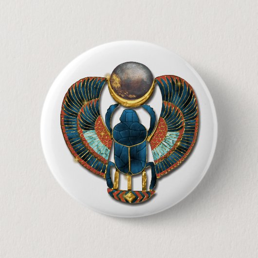 Heilige Scarab van King Tut Ronde Button 5,7 Cm (Voorkant)