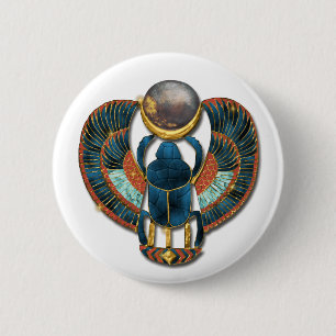 Heilige Scarab van King Tut Ronde Button 5,7 Cm