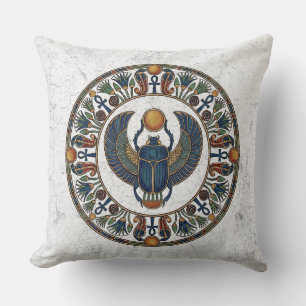 Heilige Scarabee van Khepri: Symbool van Wedergebo Kussen