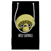 Heilige Shitake Funny Mushroom Pun Dark BG Klein Cadeauzakje (Voorkant)