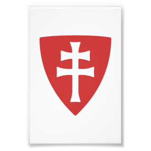 Heilige Stefanus Hongaars Kruis Symbool Hongarije Foto Afdruk