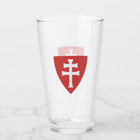 Heilige Stefanus Hongaars Kruis Symbool Hongarije Glas (Achterkant)