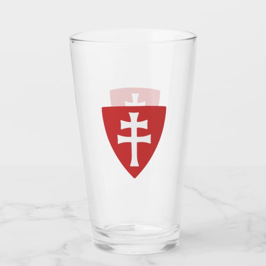 Heilige Stefanus Hongaars Kruis Symbool Hongarije Glas (Voorkant)