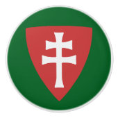 Heilige Stefanus Hongaars Kruis Symbool Hongarije Keramische Knop (Voorkant)