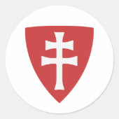 Heilige Stefanus Hongaars Kruis Symbool Hongarije Ronde Sticker (Voorkant)