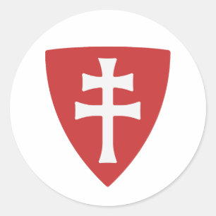 Heilige Stefanus Hongaars Kruis Symbool Hongarije Ronde Sticker