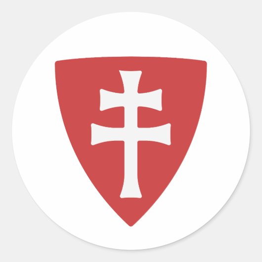 Heilige Stefanus Hongaars Kruis Symbool Hongarije Ronde Sticker (Voorkant)