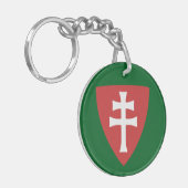 Heilige Stefanus Hongaars Kruis Symbool Hongarije Sleutelhanger (Voorkant Links)