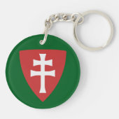 Heilige Stefanus Hongaars Kruis Symbool Hongarije Sleutelhanger (Achterkant)