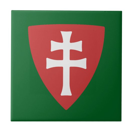 Heilige Stefanus Hongaars Kruis Symbool Hongarije Tegeltje (Voorkant)
