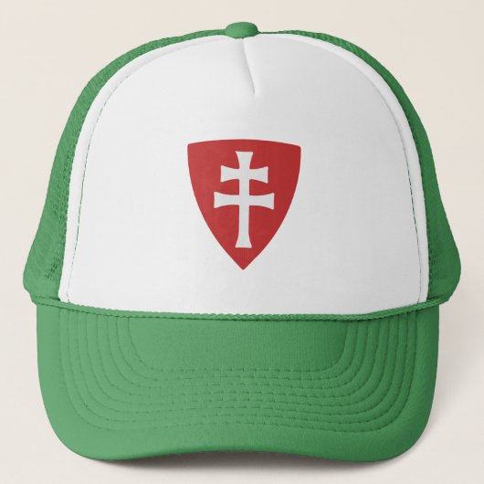 Heilige Stefanus Hongaars Kruis Symbool Hongarije Trucker Pet (Voorkant)