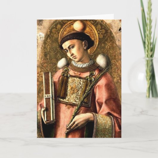 Heilige Stephen Card Feestdagen Kaart (Voorkant)
